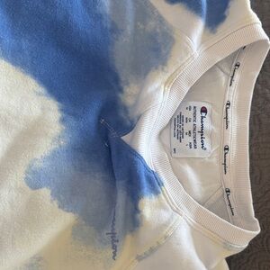 Champion Sky Blue and Cream Sweatshirt